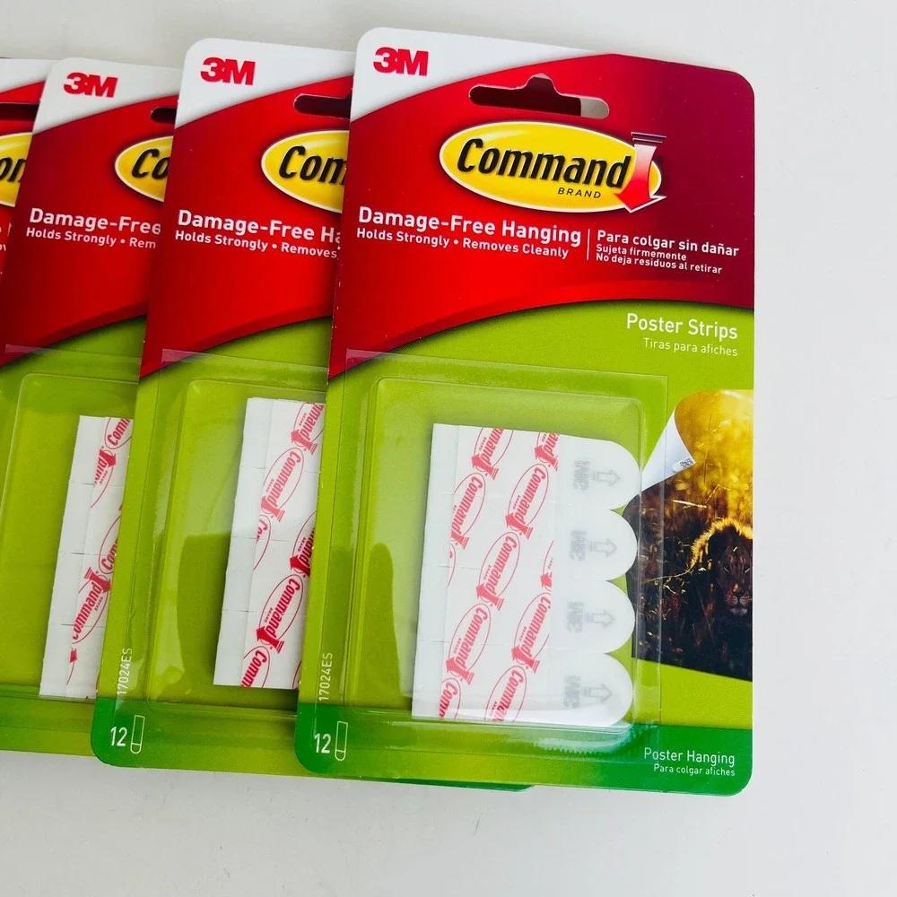 6 Pack Command Poster Strips damage Free Hanging Hold Strongly Removes Cleanly3M